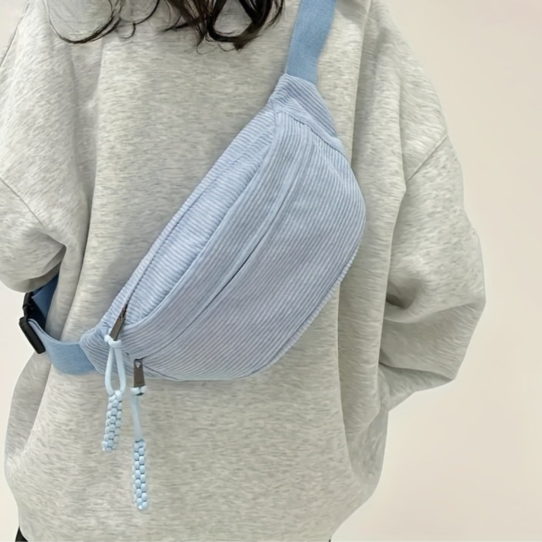 Carmen | Bolso de hombro de terciopelo acanalado
