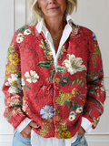 Mia | Chaleco con botones y estampado floral vintage