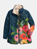 Camila | Chaqueta acolchada con flores pintadas