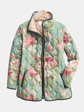 Maria | Chaqueta acolchada rosas claras de estilo antiguo
