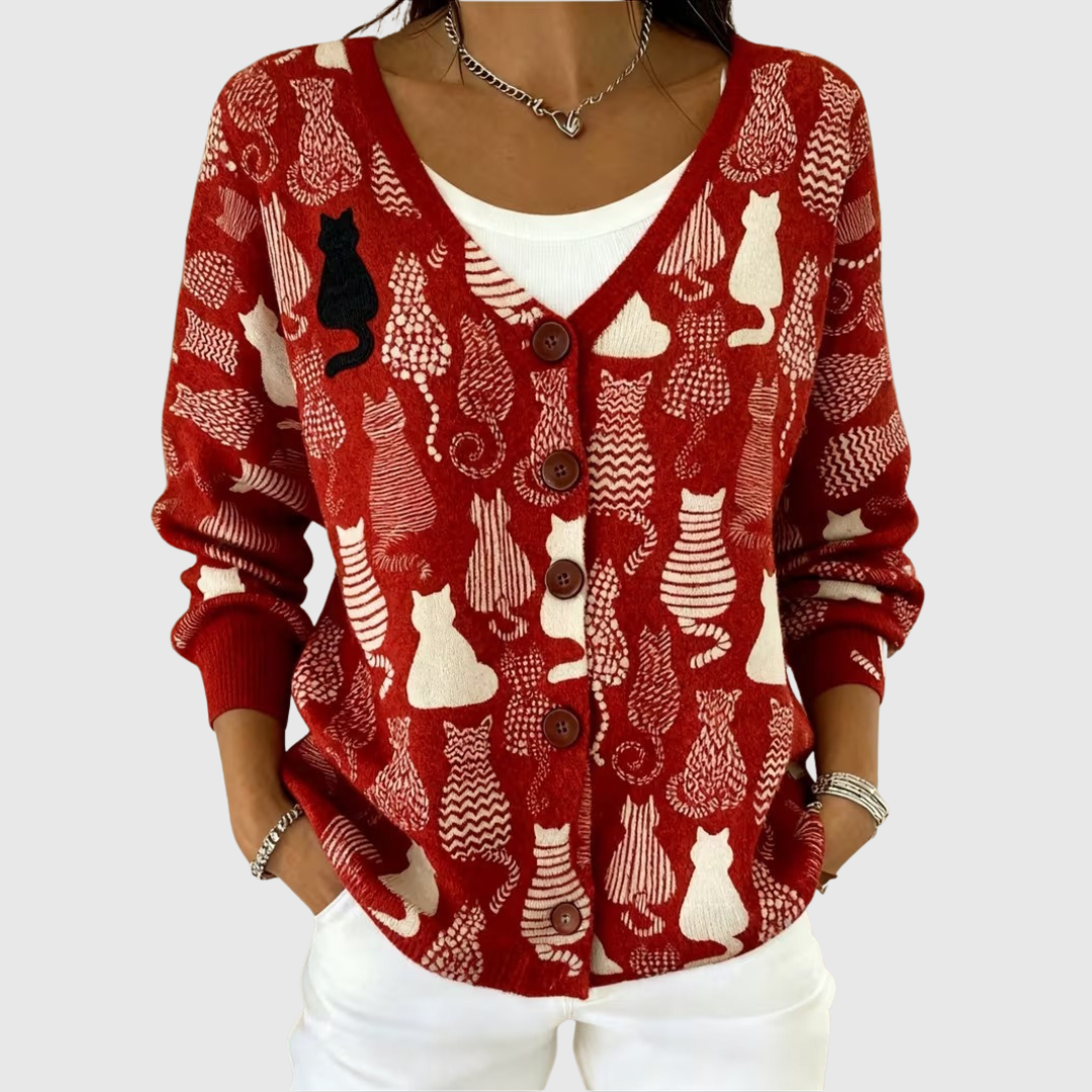 Victoria | Chaqueta efecto punto con botones