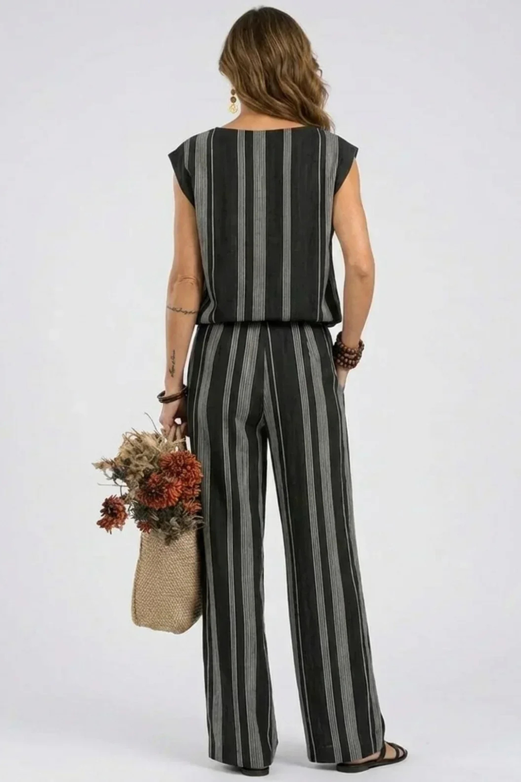 Marisa | Elegante conjunto de dos piezas a rayas