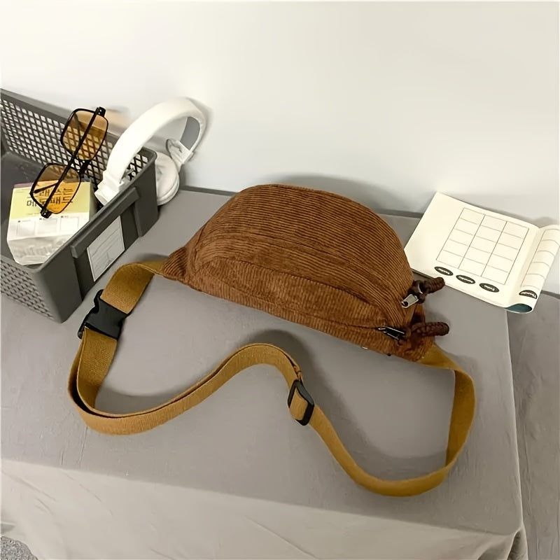 Carmen | Bolso de hombro de terciopelo acanalado