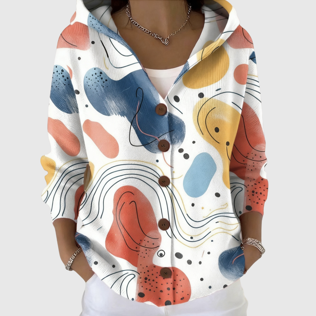 Estrella | Chaqueta efecto punto con capucha