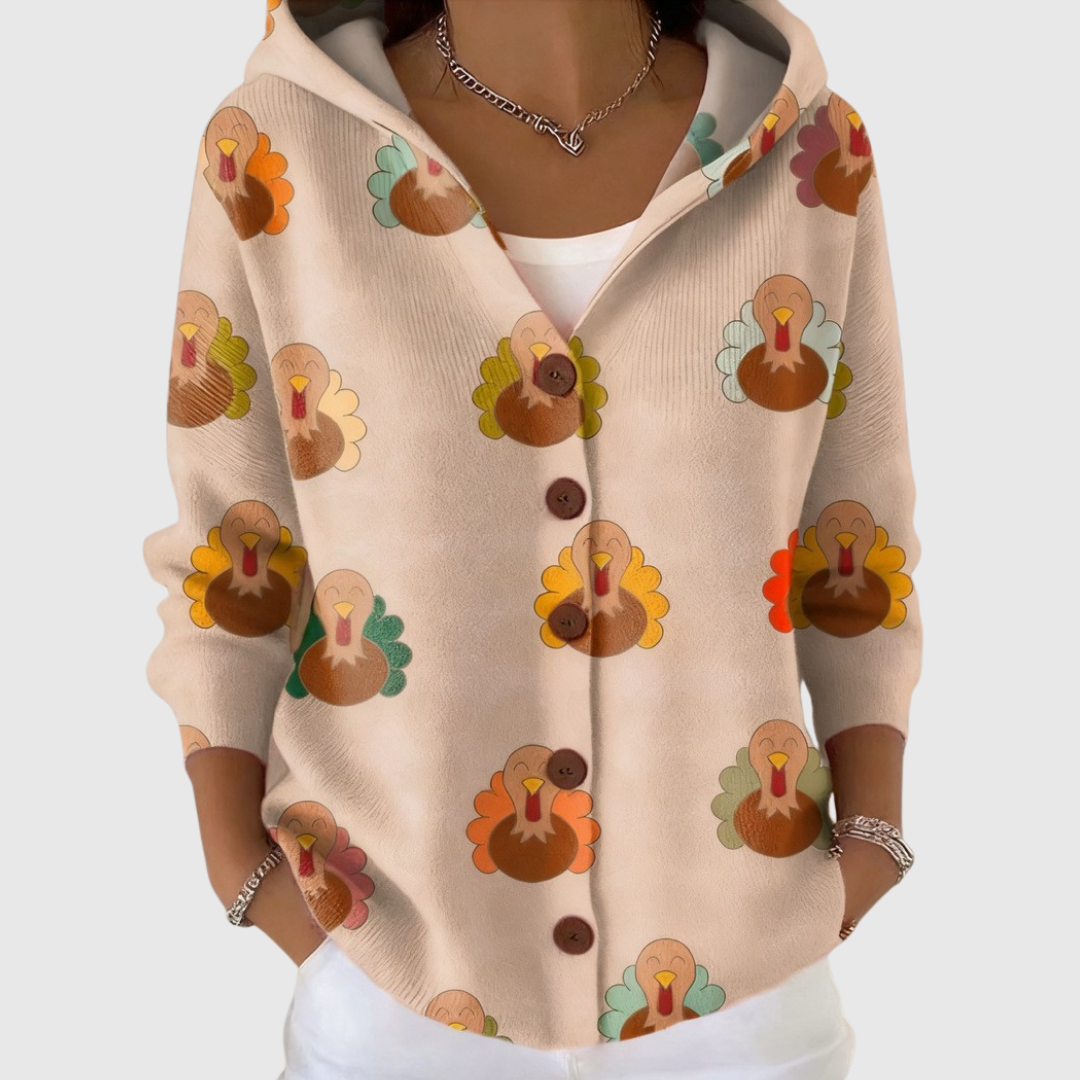 Pedra | Chaqueta efecto punto con capucha