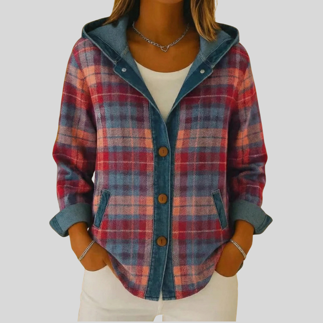 Reina | Camisa de cuadros con capucha