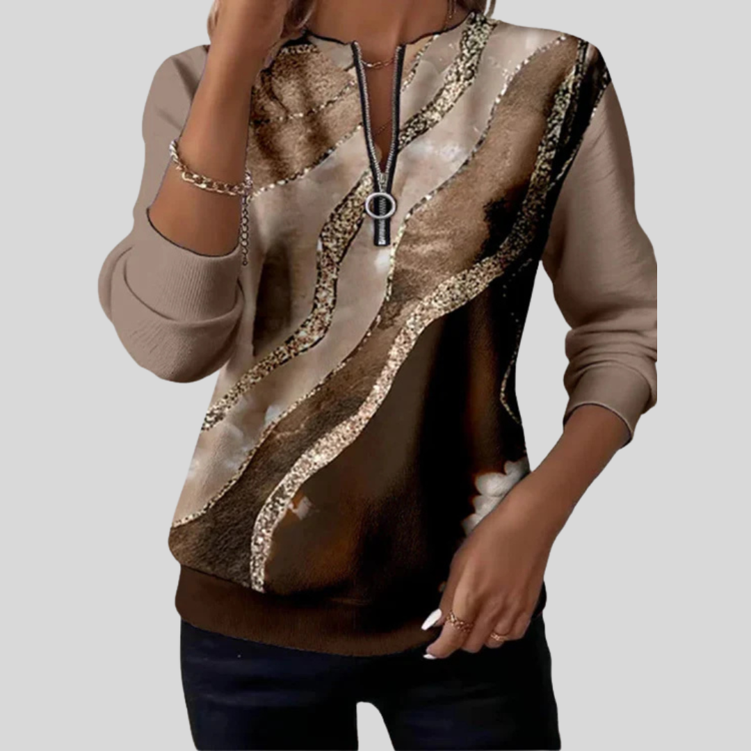 Teresa | Elegante top con cremallera