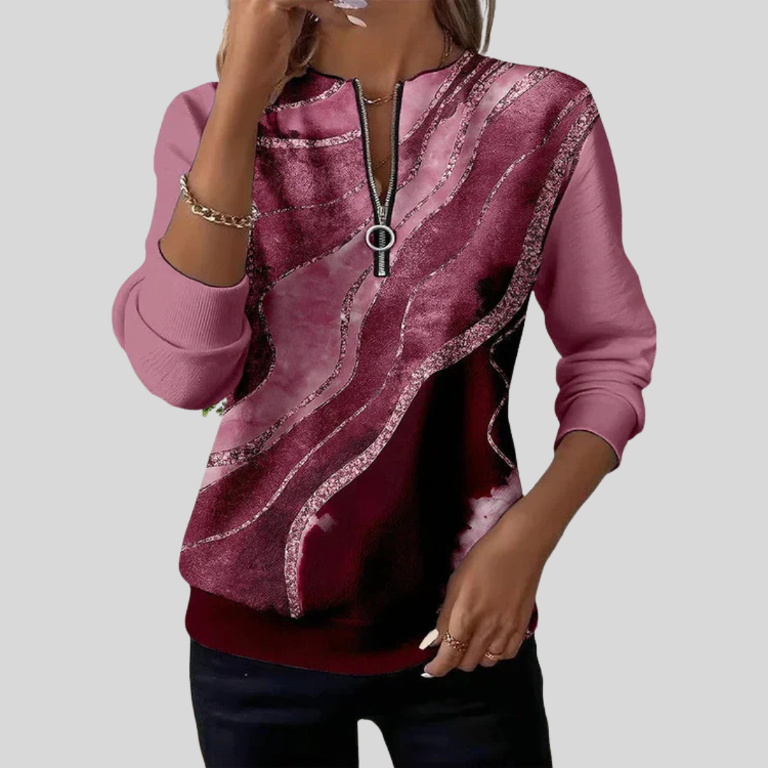 Teresa | Elegante top con cremallera