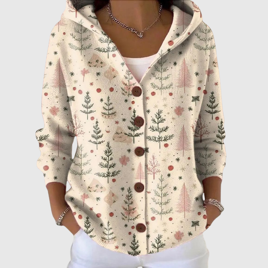 Marta | Chaqueta efecto punto con capucha