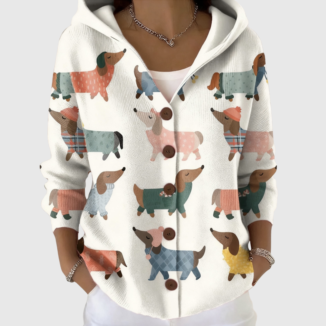 Nieve | Chaqueta efecto punto con capucha