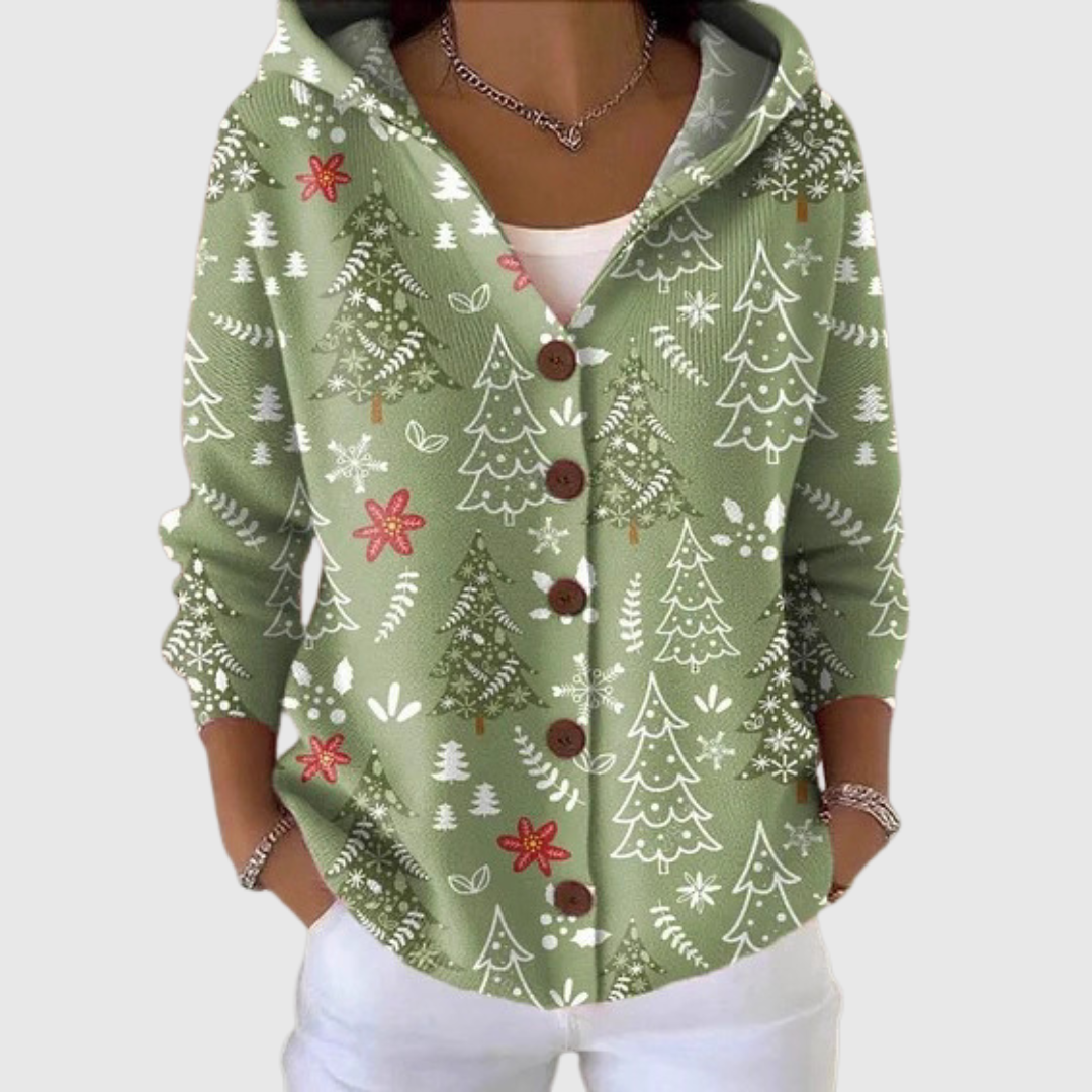 Maria | Chaqueta efecto punto con capucha