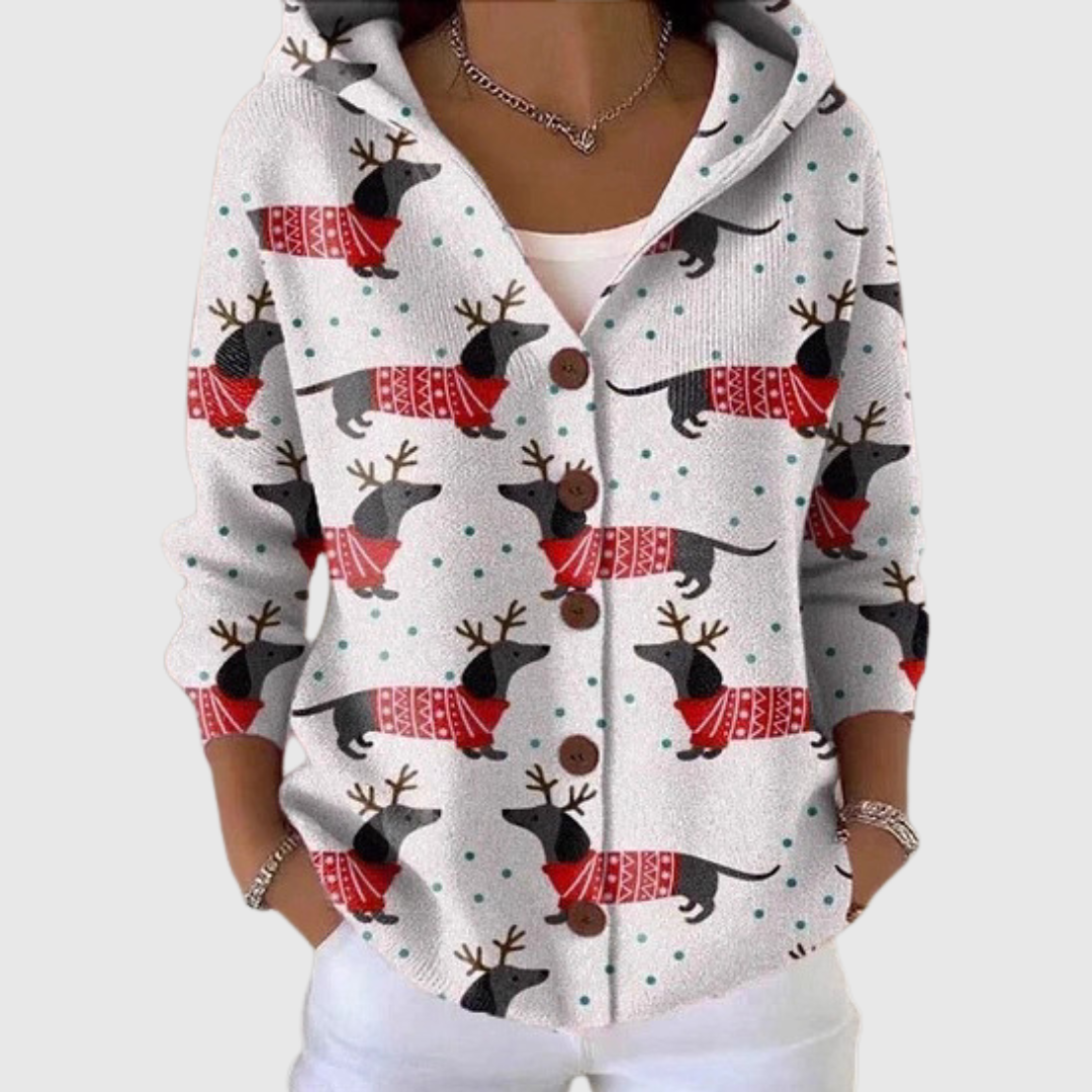 Amelia | Chaqueta efecto punto con capucha