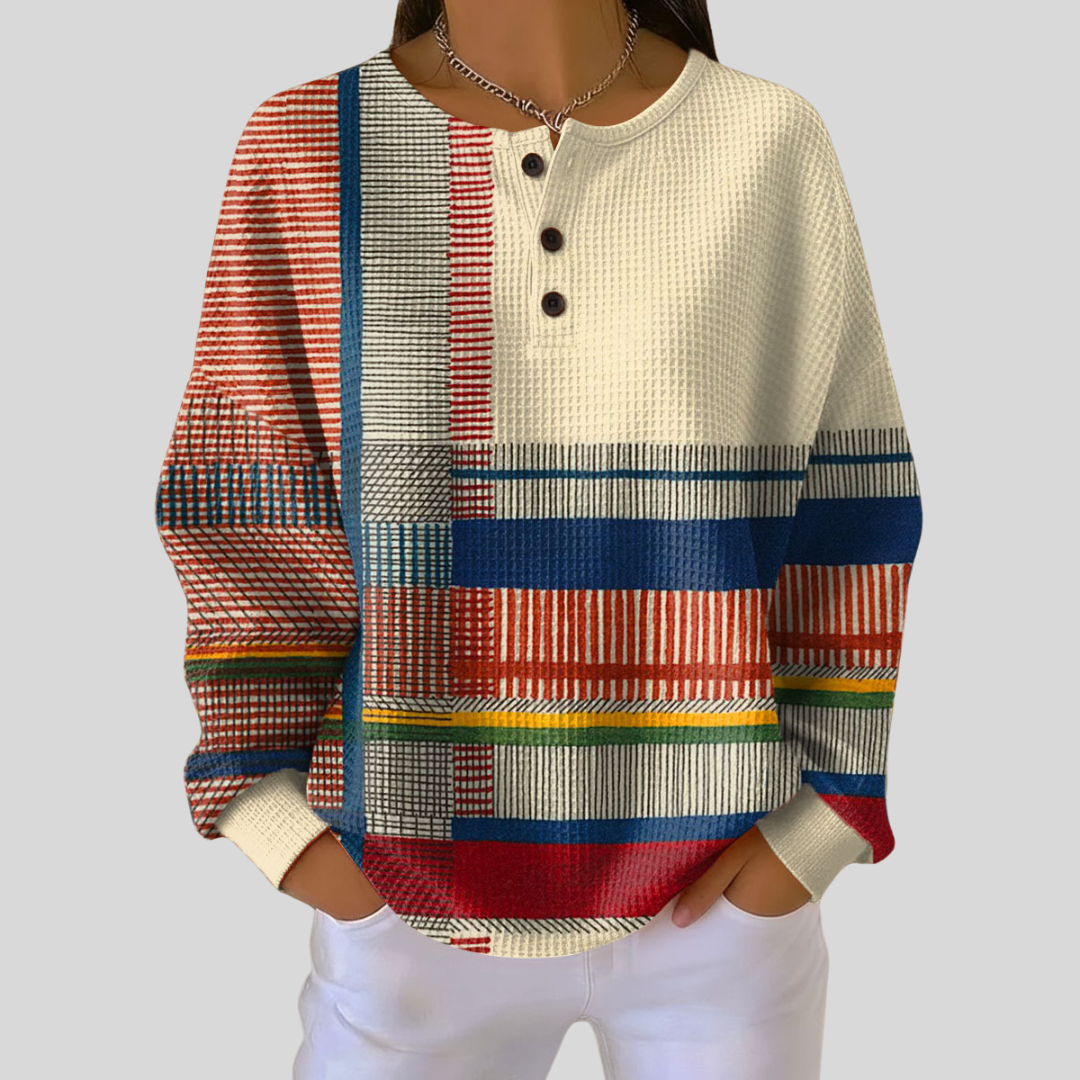 Gaby | Camiseta Henley de colores vivos
