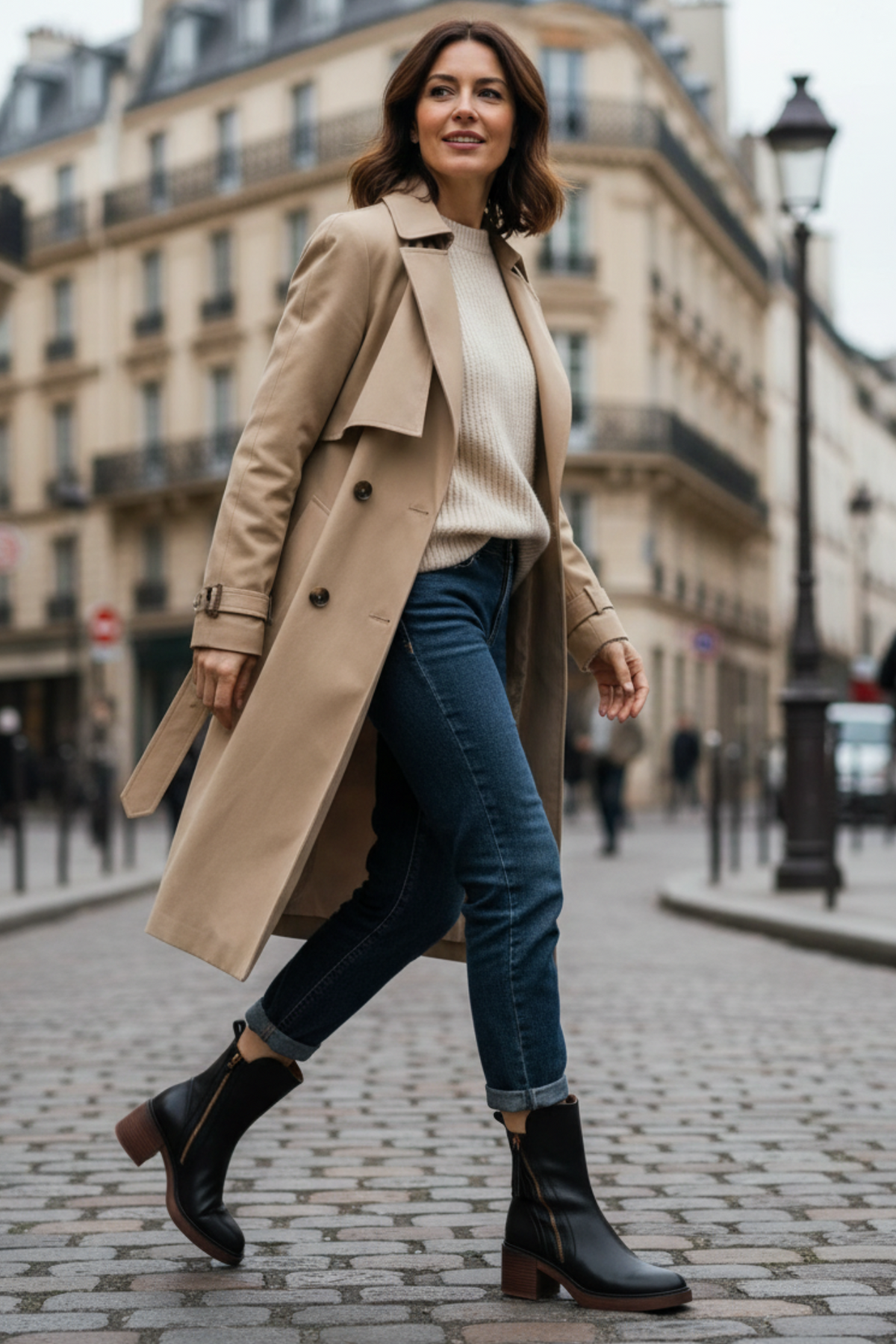 Patricia | Botas de cuero con tacón cuadrado