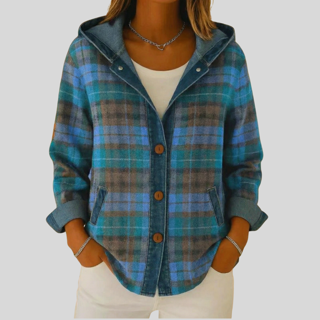 Lara | Chaqueta con capucha a cuadros