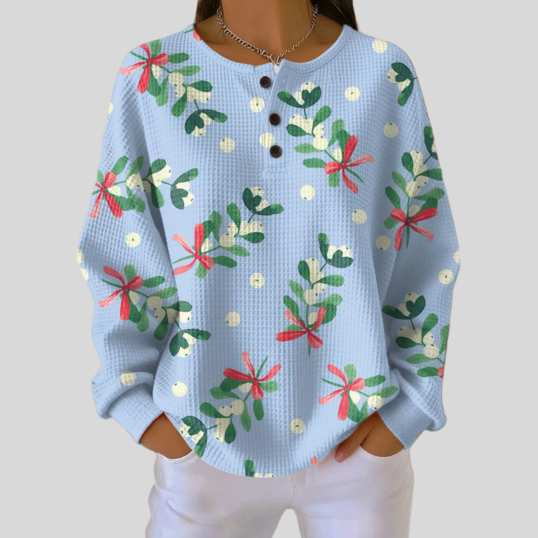 Nuria | Sudadera navideña con estampado floral