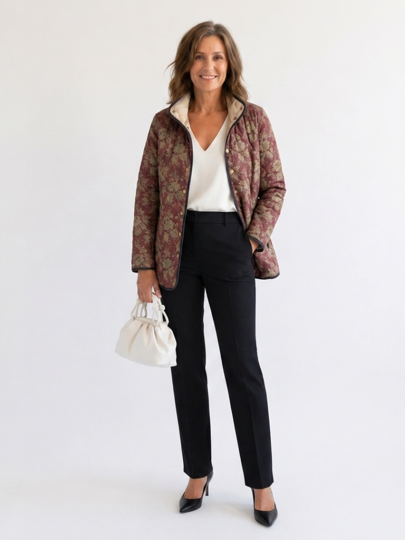 Sofia | Chaqueta acolchada damas en color ciruela
