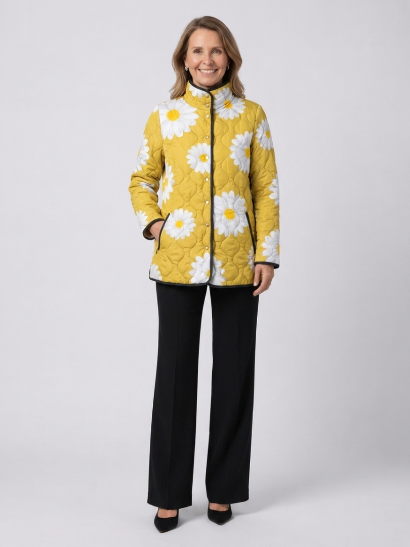 Elisa | Chaqueta acolchada con margaritas