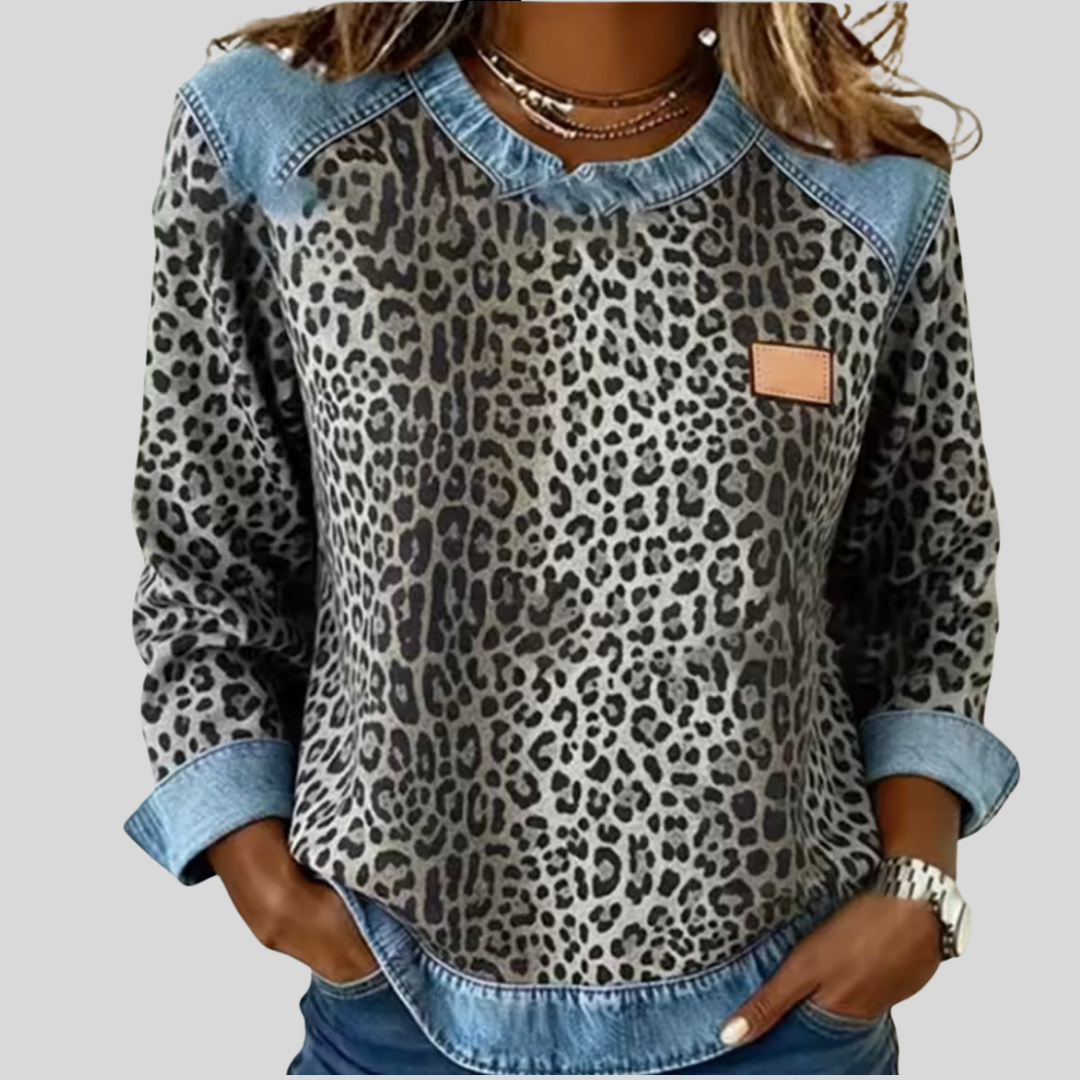 Alana | Jersey elegante con cuello en contraste