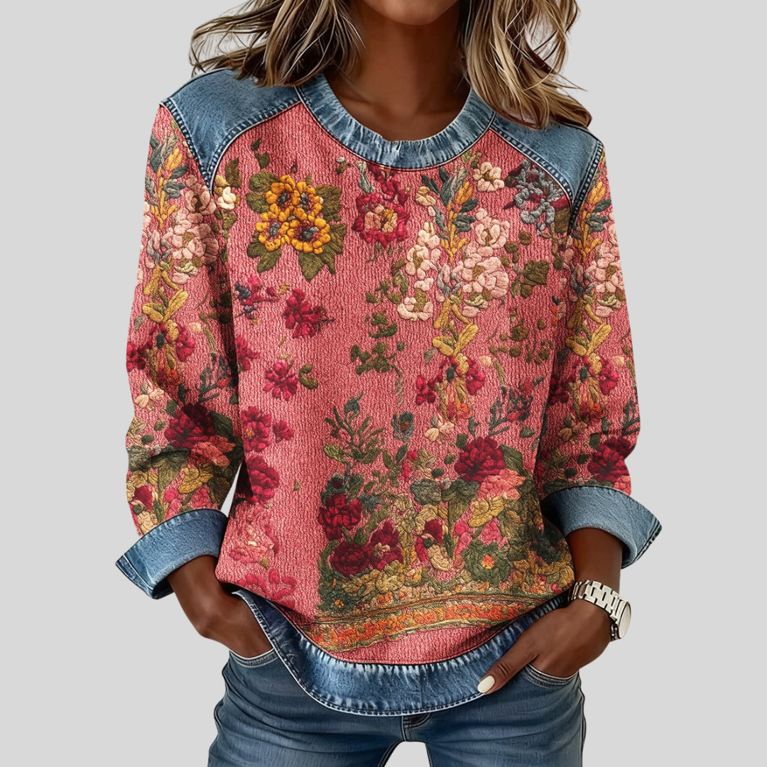 Carlota | Jersey con un elegante estampado floral