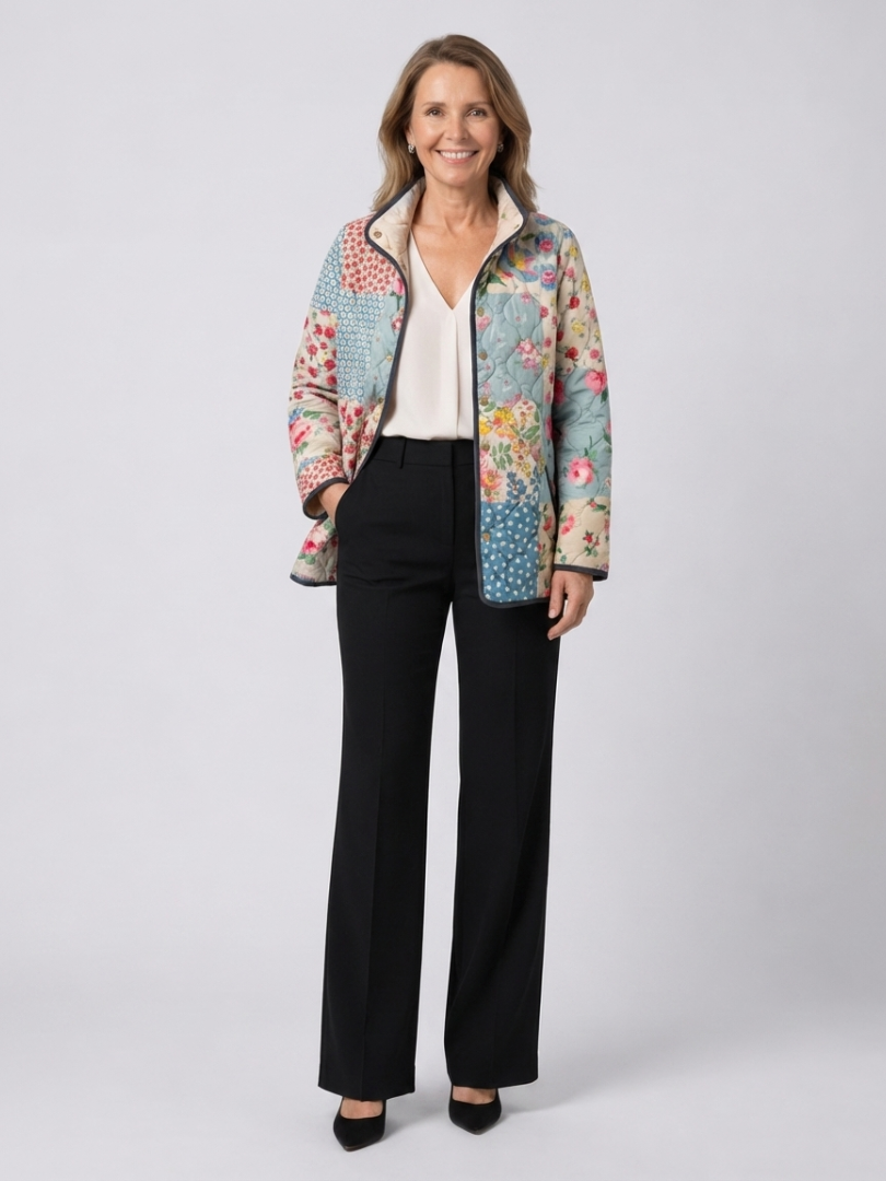 Miriam | Chaqueta acolchada con patchwork floral