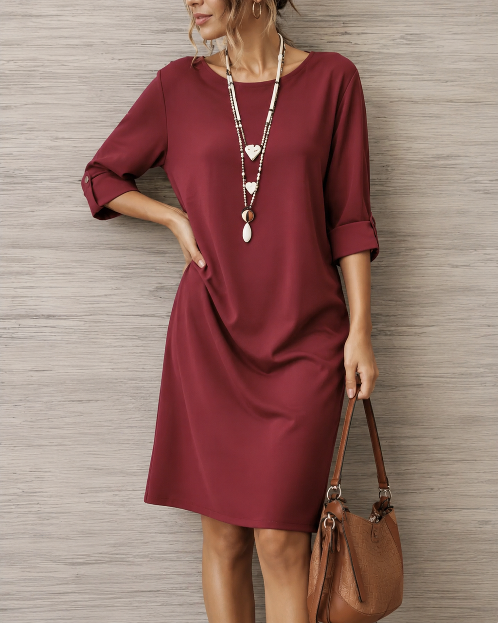 Sabrina | Vestido midi fluido con efecto de vientre plano