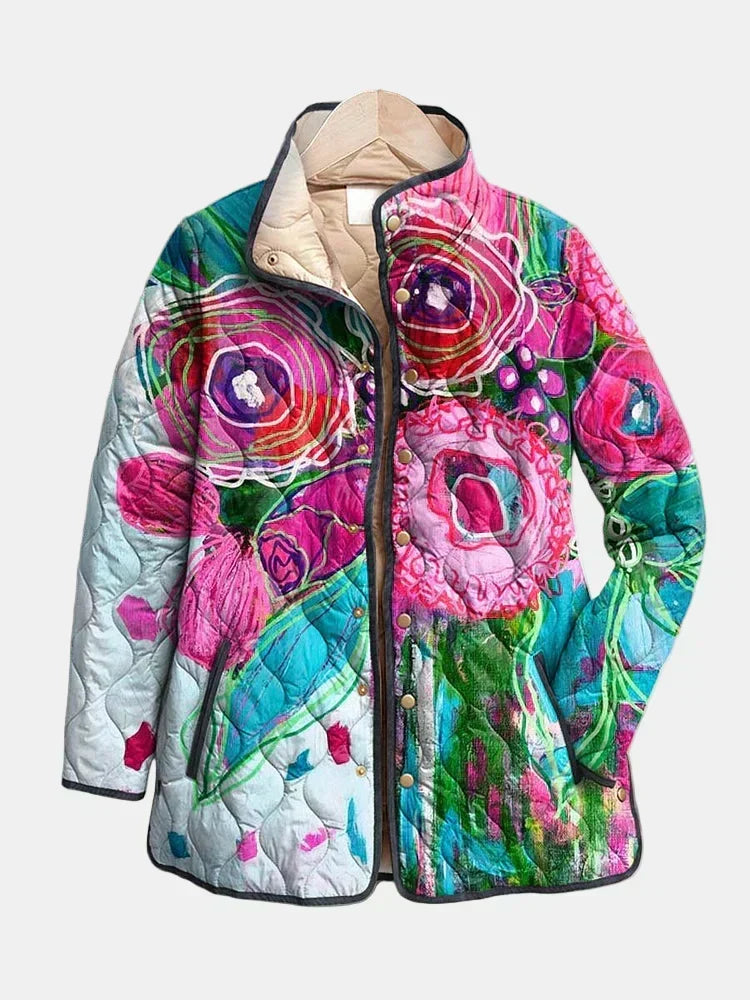 Lucia | Chaqueta acolchada acuarela floral