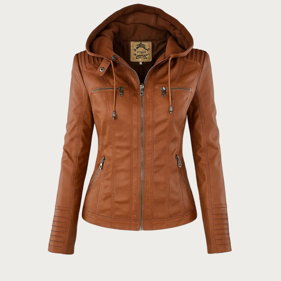 Flavia | Chaqueta de piel vegana resistente y elegante