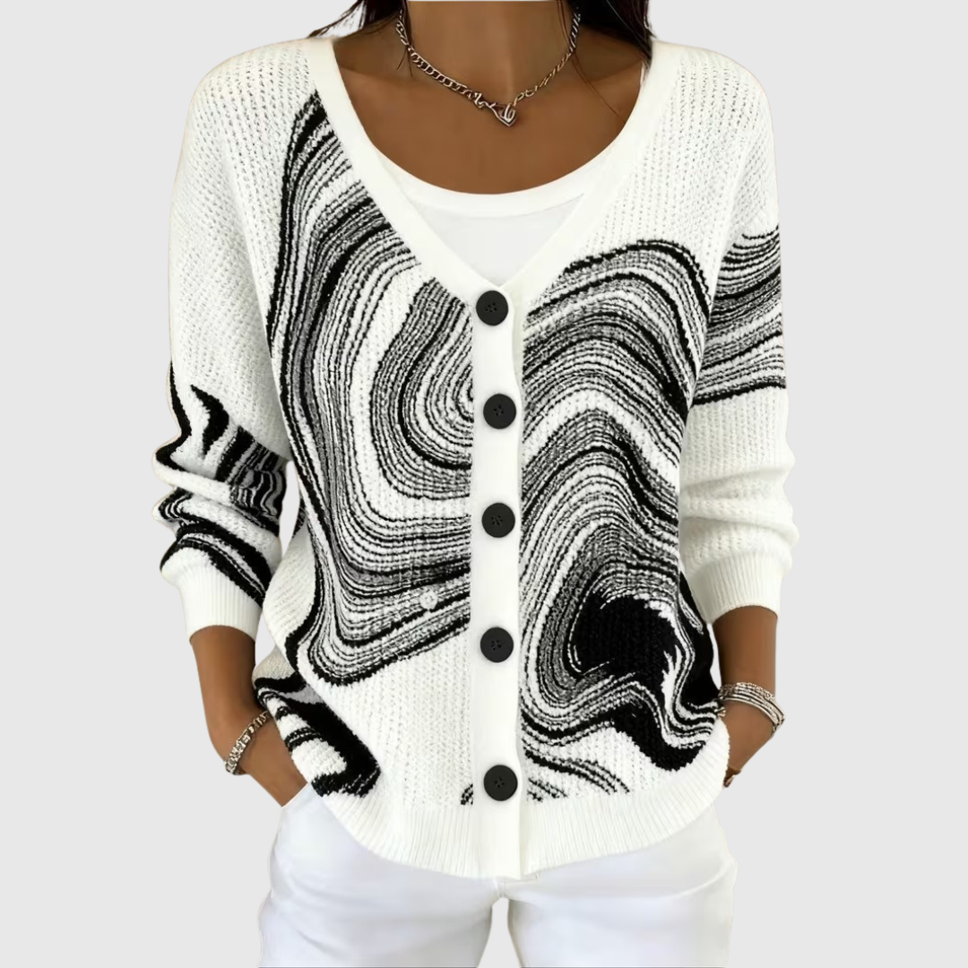 Emilia | Chaqueta efecto punto con botones