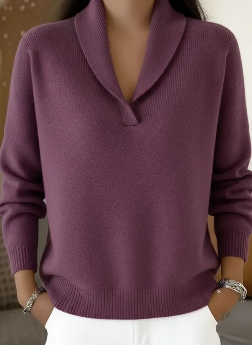 Emanuela | Jersey con cuello en V