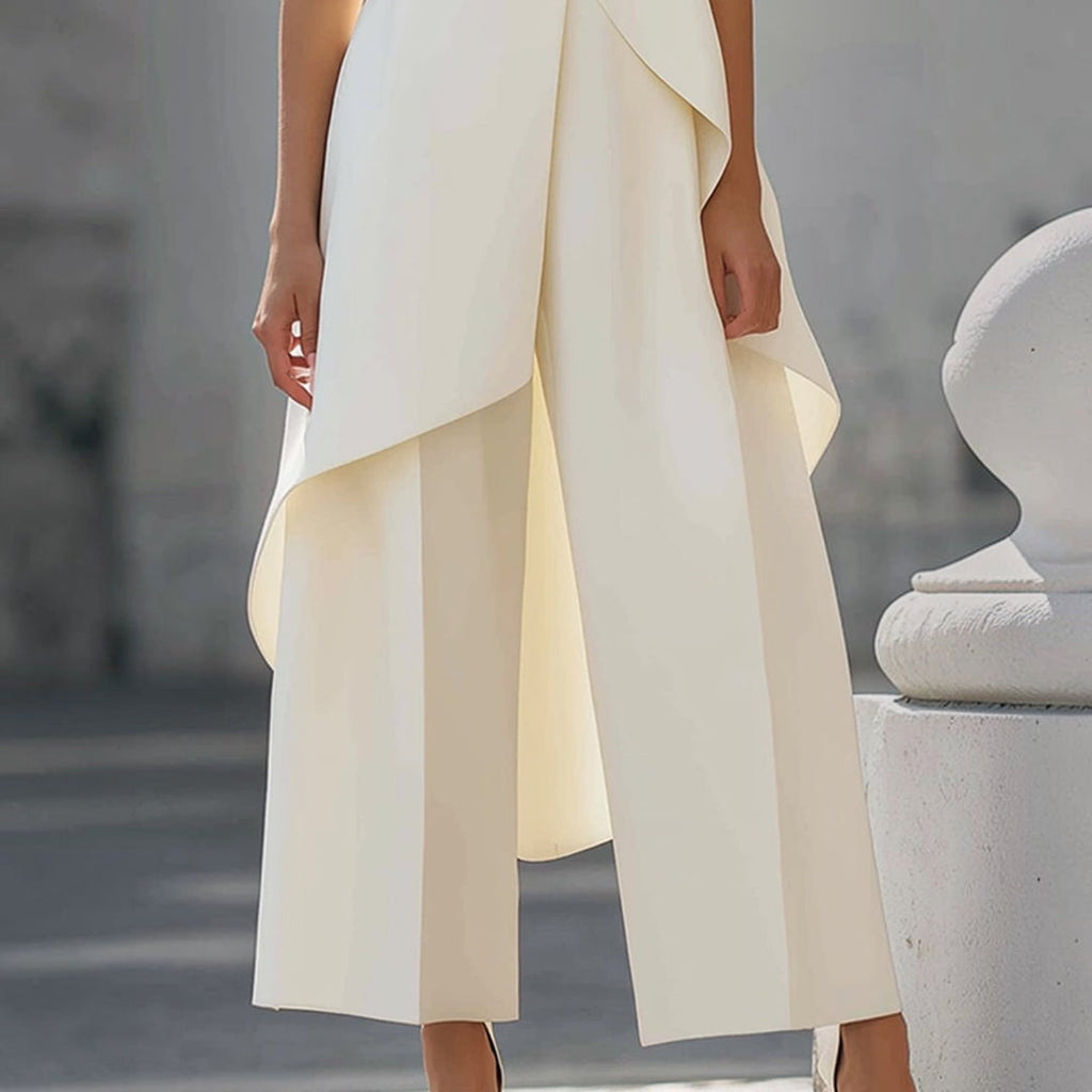 Valentina | Conjunto elegante con top drapeado y cuello alto