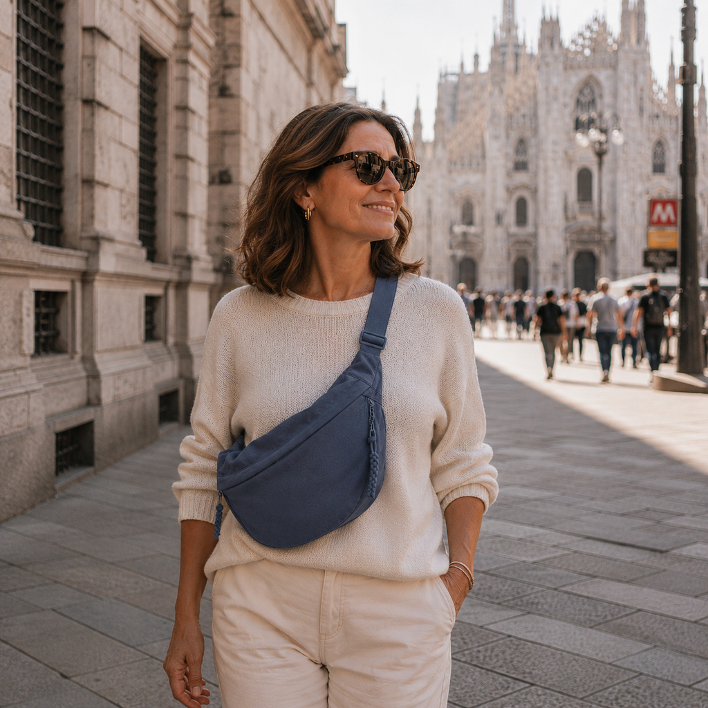 Marta | Bolso de hombro azul