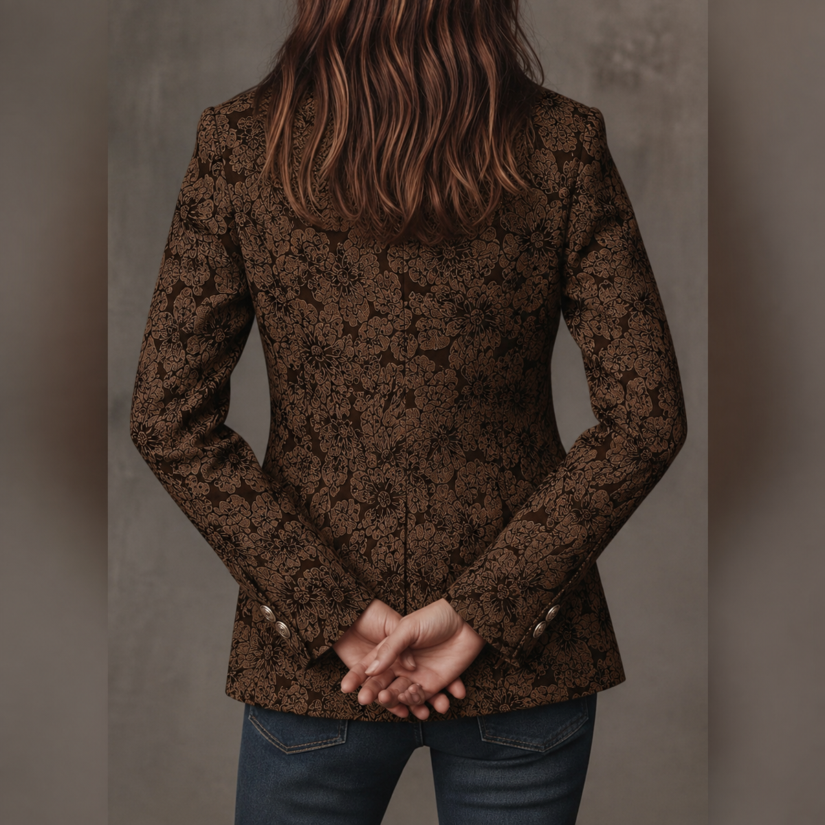 Ester | Blazer entallado de jacquard de cachemira