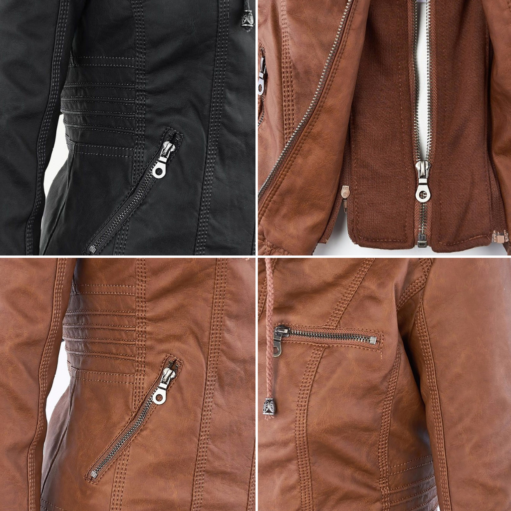 Flavia | Chaqueta de piel vegana resistente y elegante