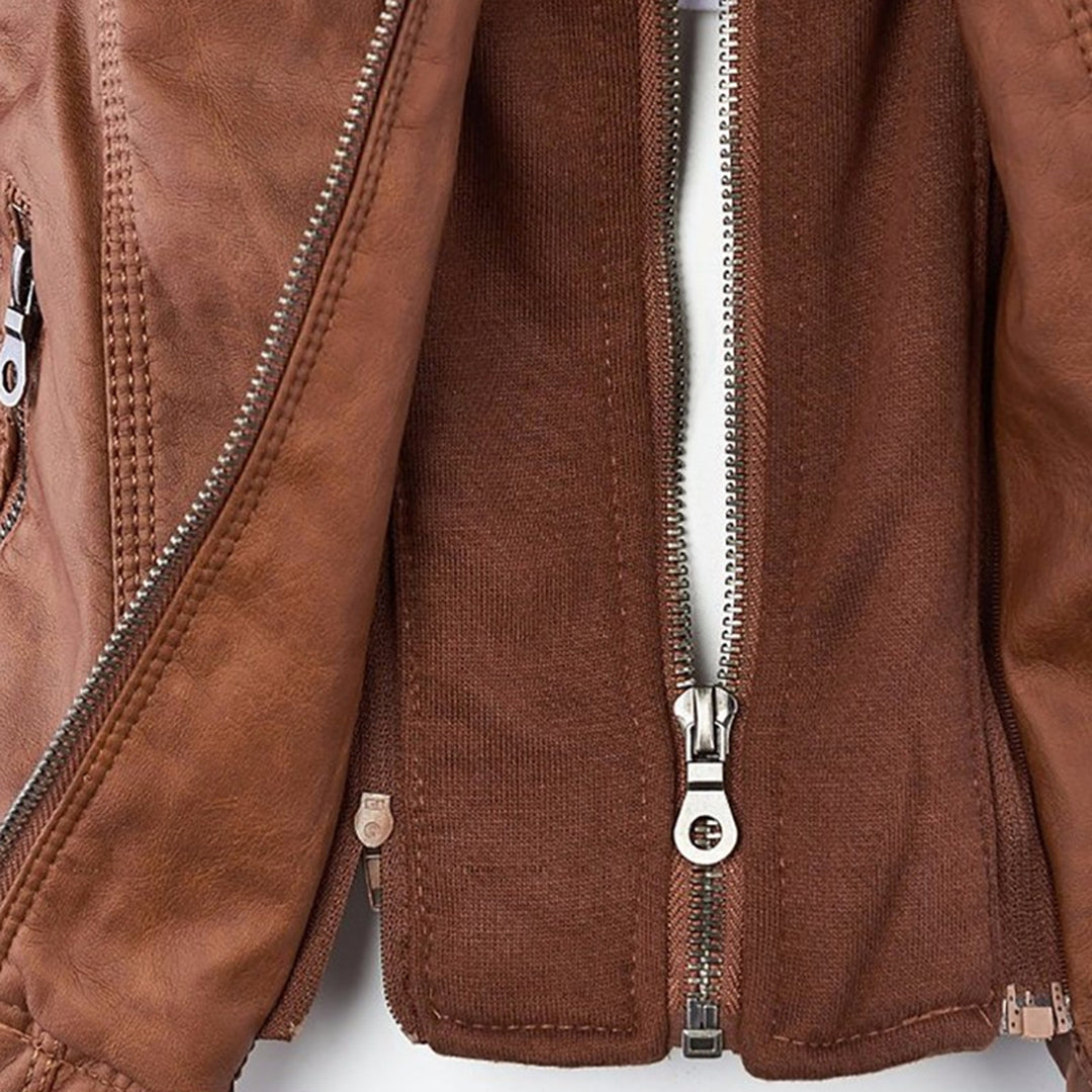 Flavia | Chaqueta de piel vegana resistente y elegante