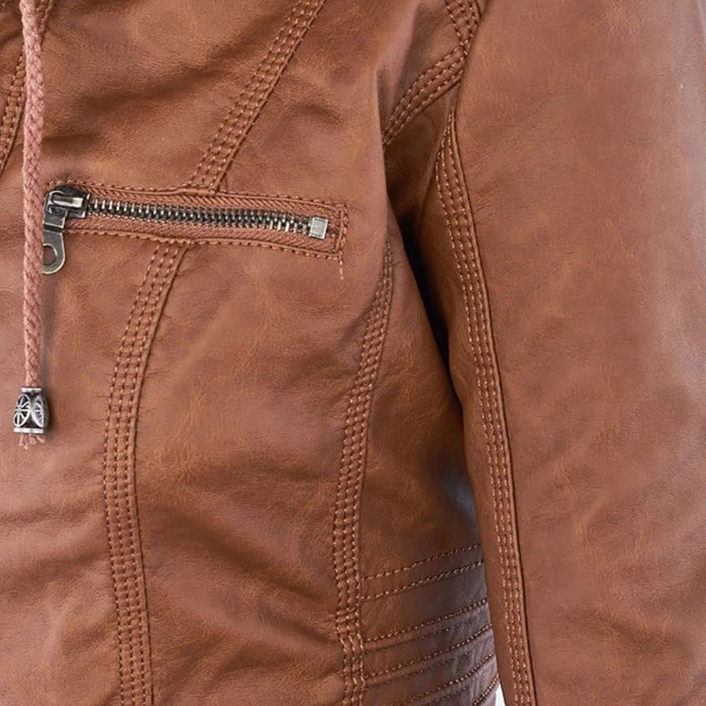 Flavia | Chaqueta de piel vegana resistente y elegante