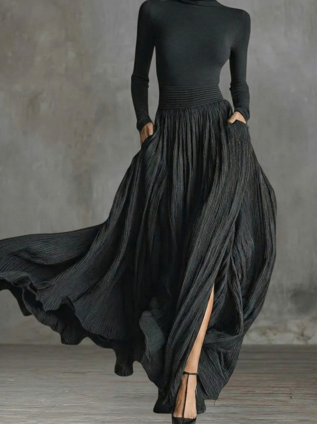 Carlota | Vestido largo de cintura alta