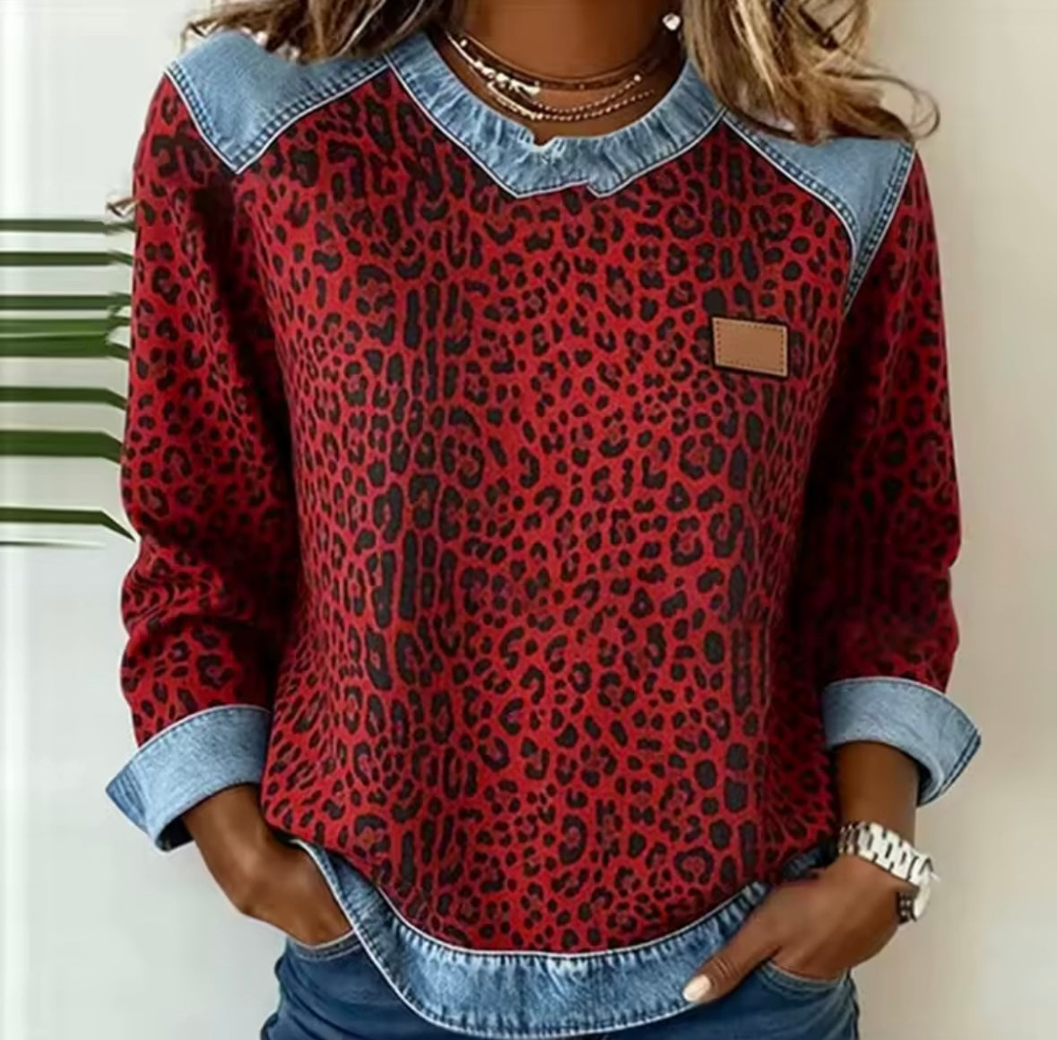 Alana | Jersey elegante con cuello en contraste