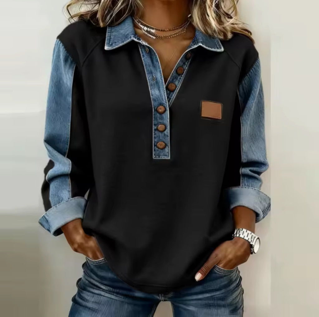 Elisa | Jersey deportivo con contrastes