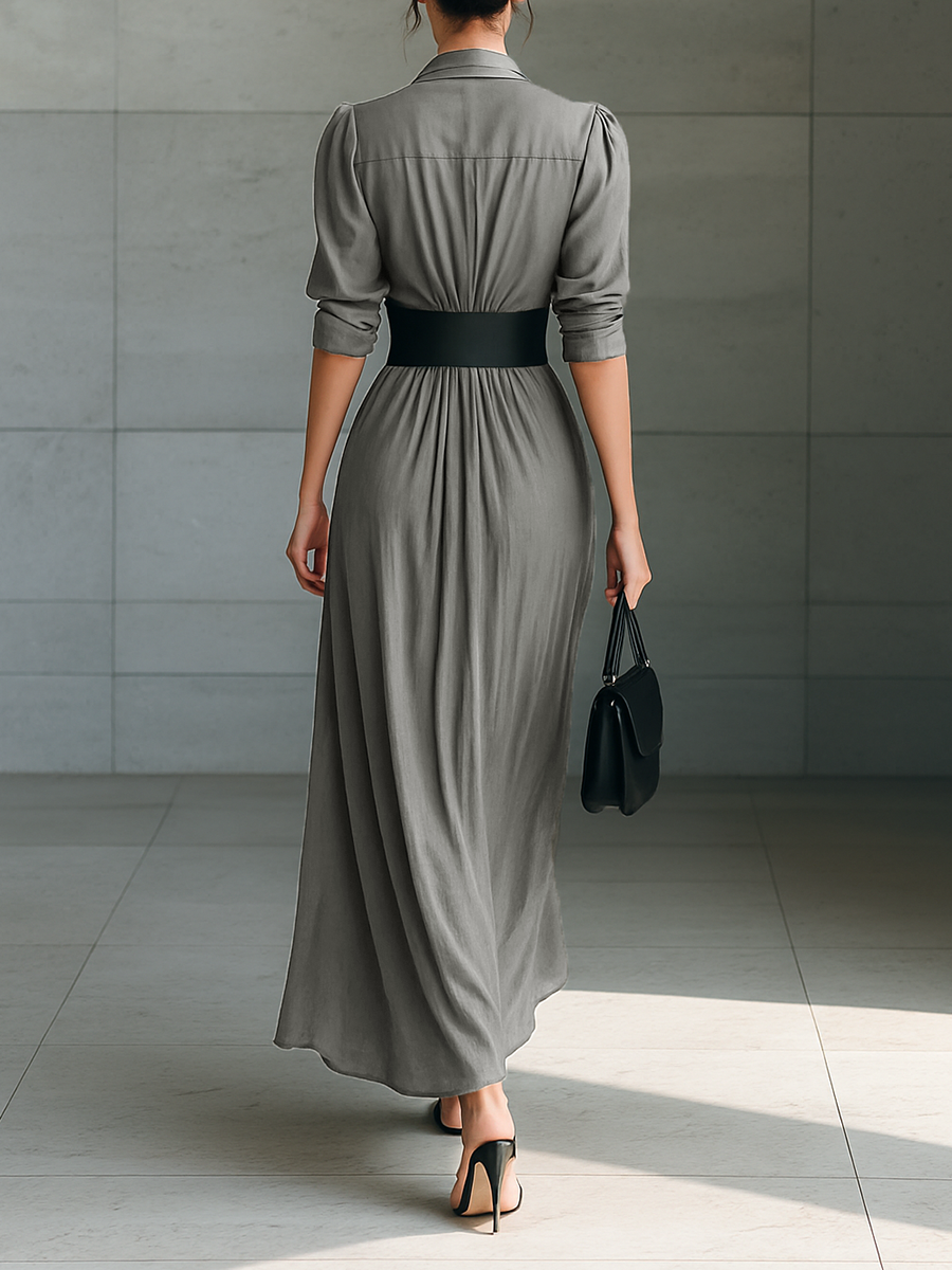 Maria | Vestido largo plisado