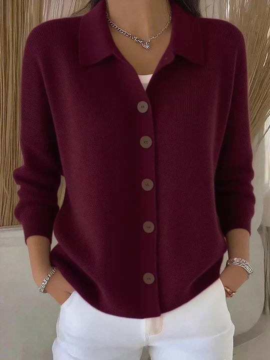 Julia | Cárdigan con cuello y botones