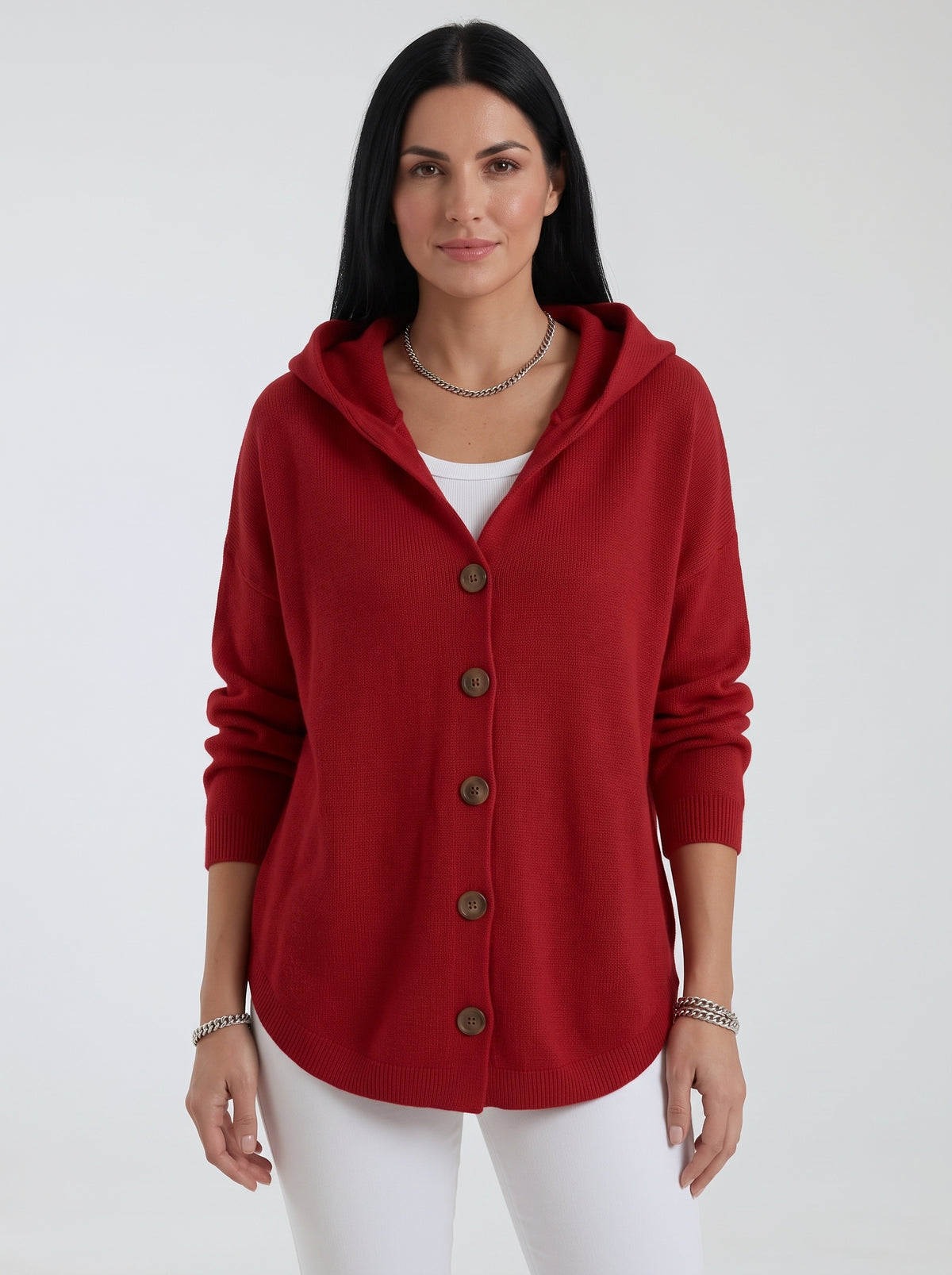 Julia | Chaqueta efecto punto con capucha
