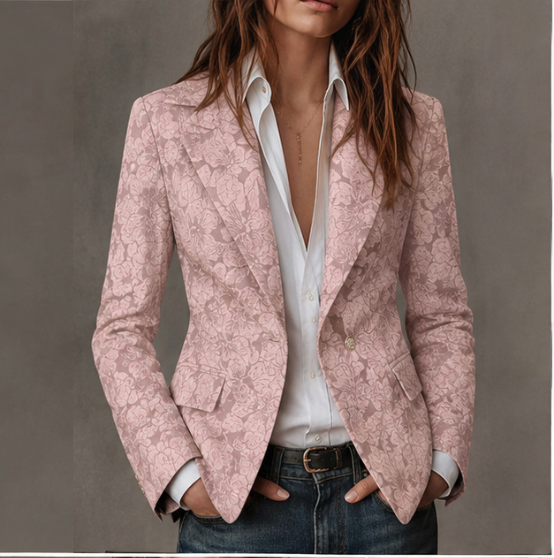 Ester | Blazer entallado de jacquard de cachemira
