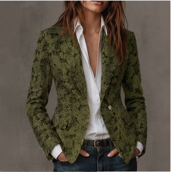 Ester | Blazer entallado de jacquard de cachemira