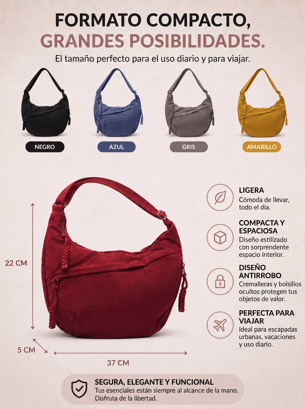 Gloria | Bolso de hombro naranja