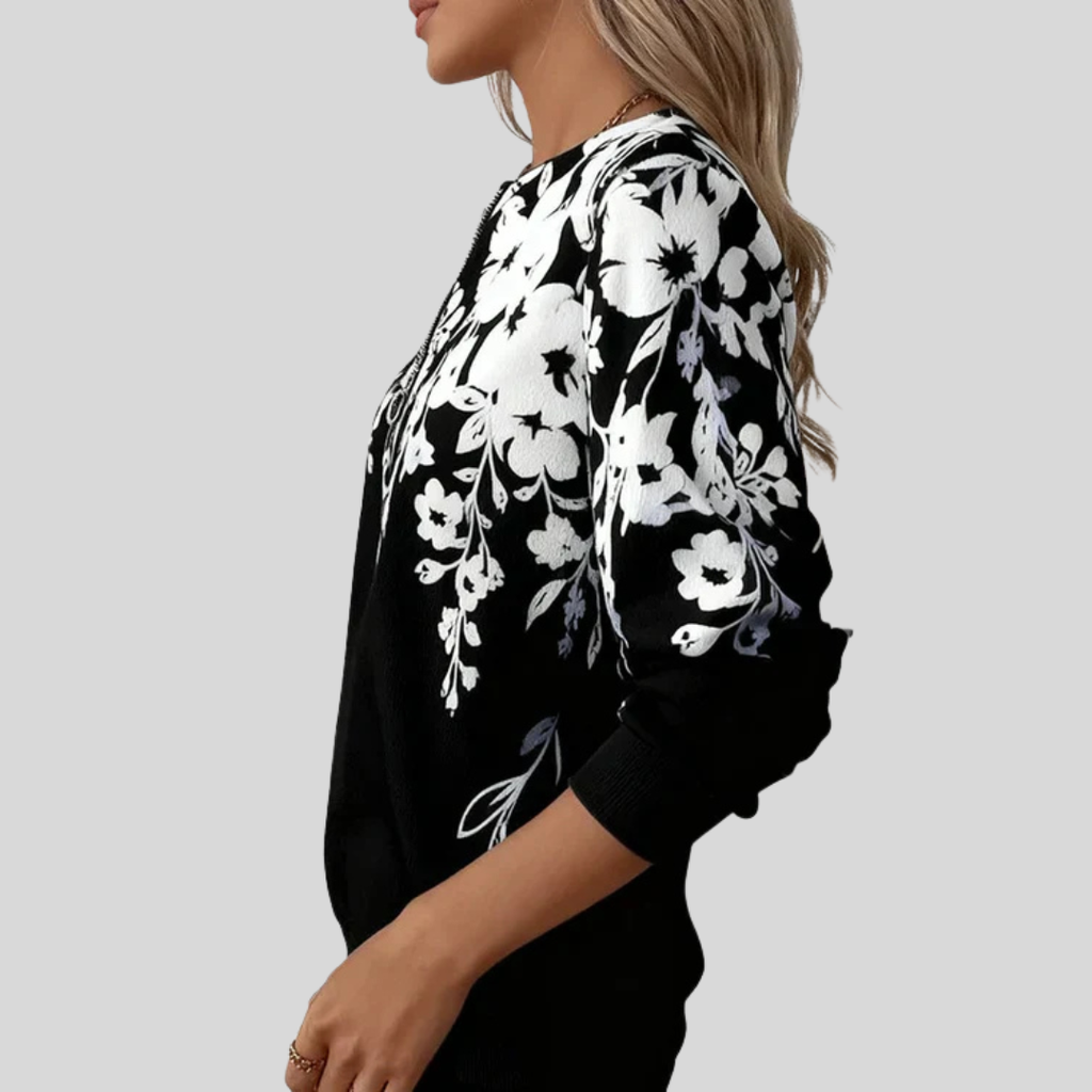 Mayerlin | Top con estampado floral y cremallera