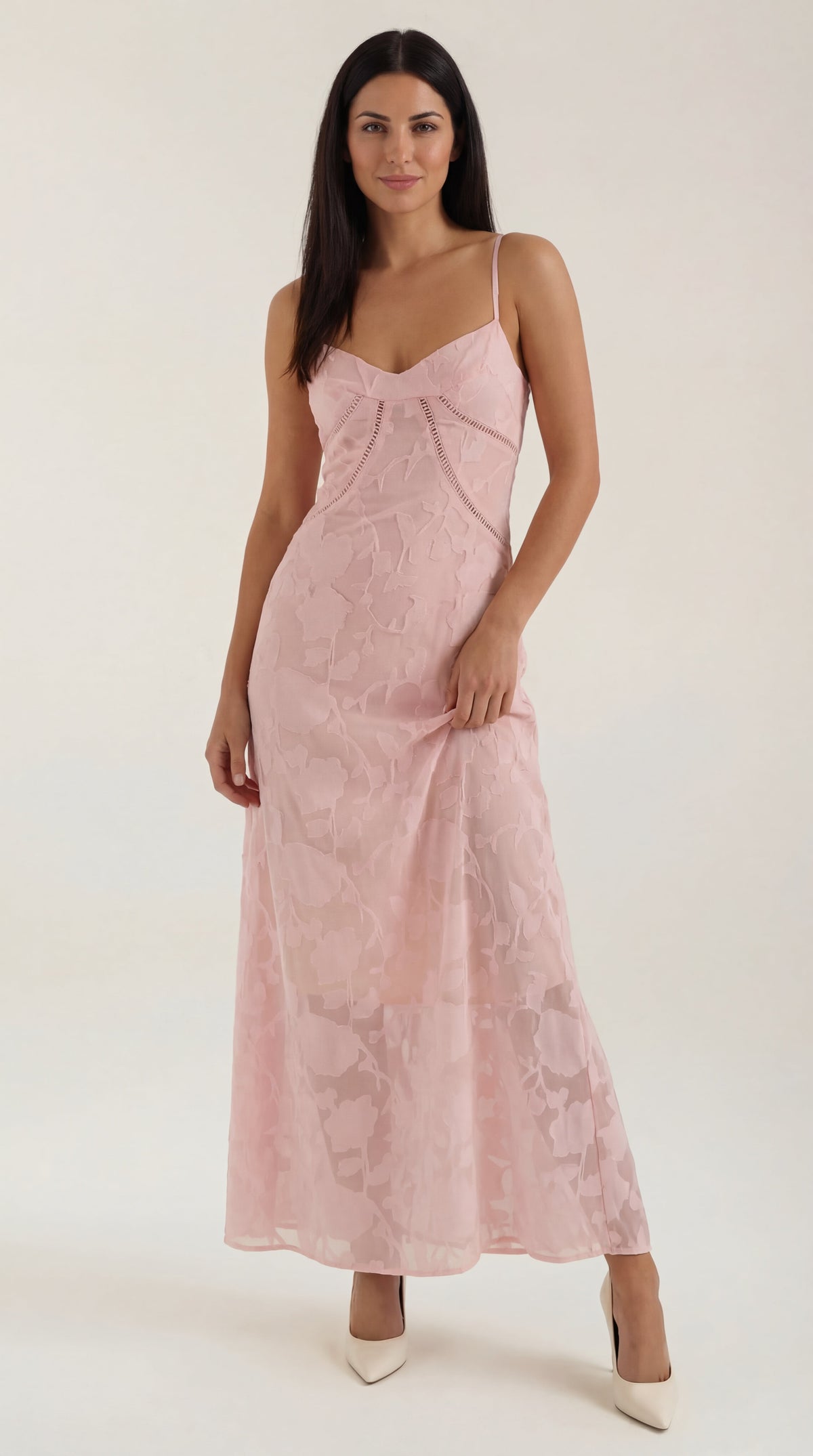 Vestido largo de encaje Arabelle