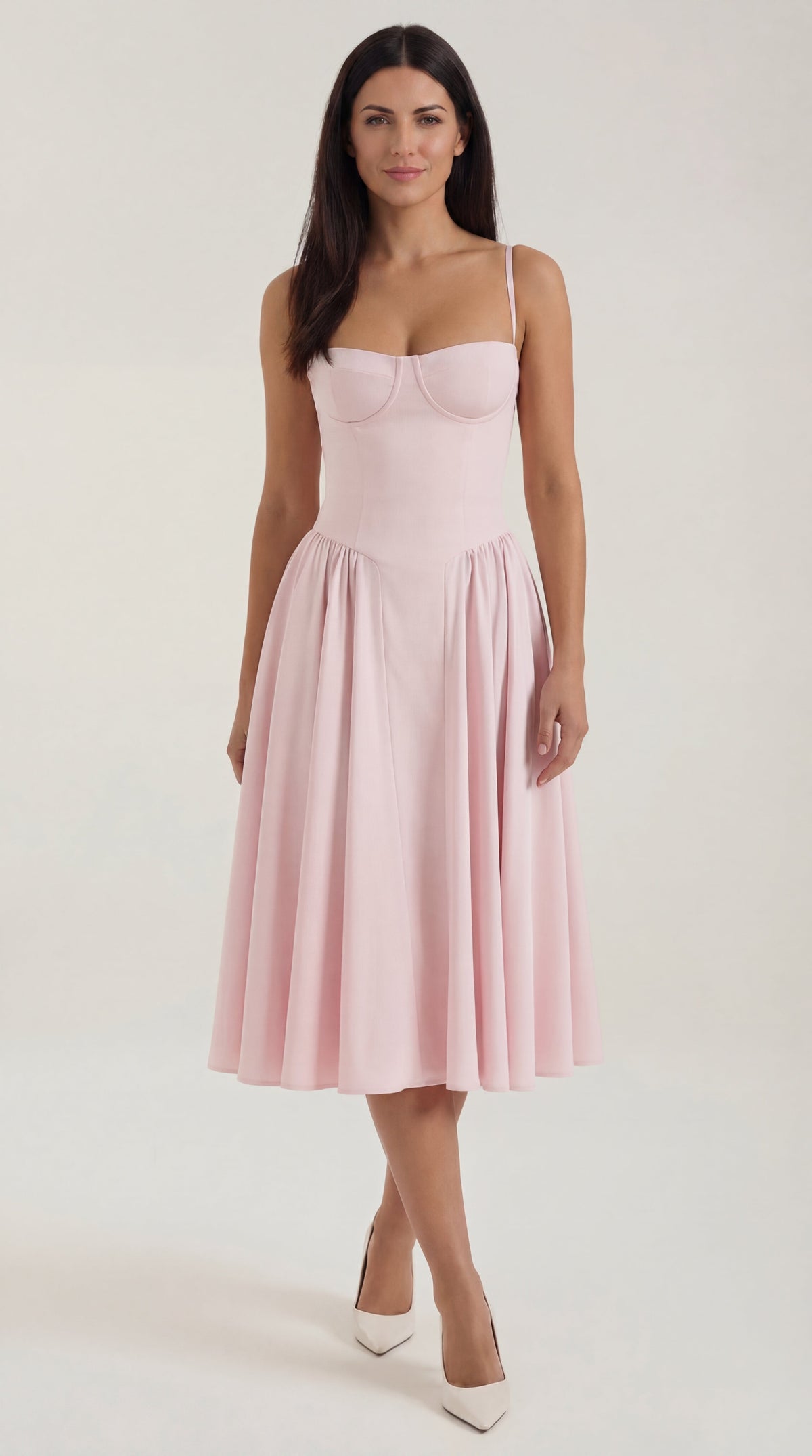 Vestido midi tipo corsé Odette