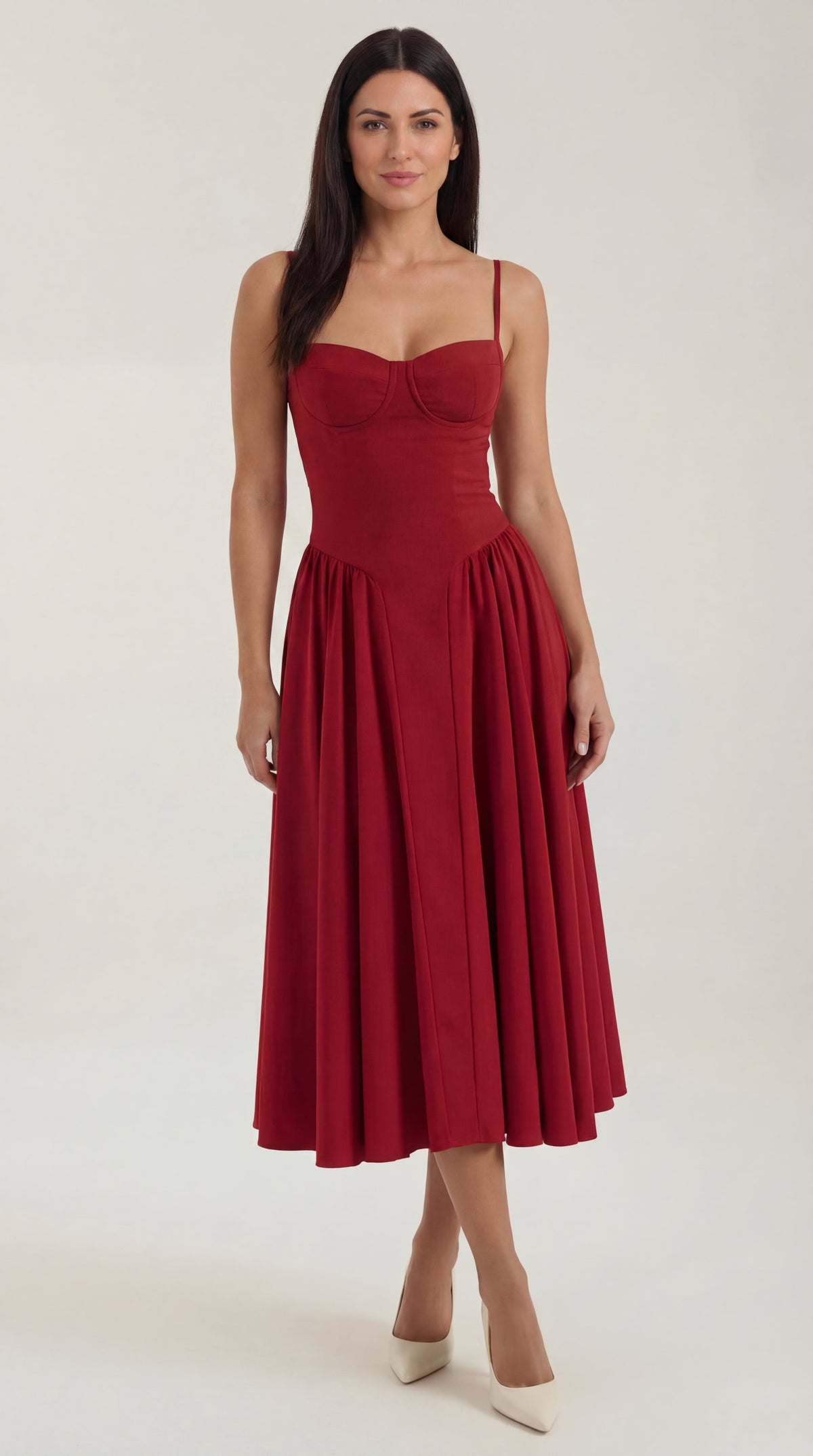 Vestido midi tipo corsé Odette