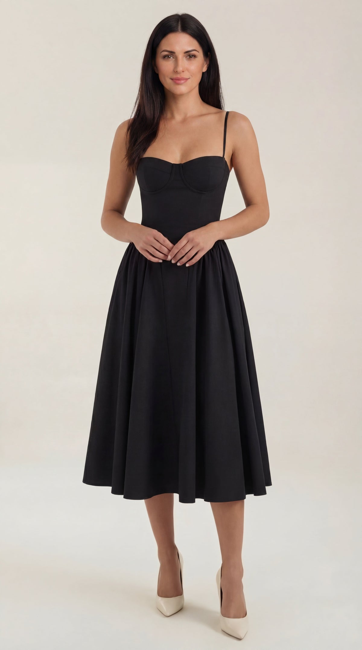 Vestido midi tipo corsé Odette